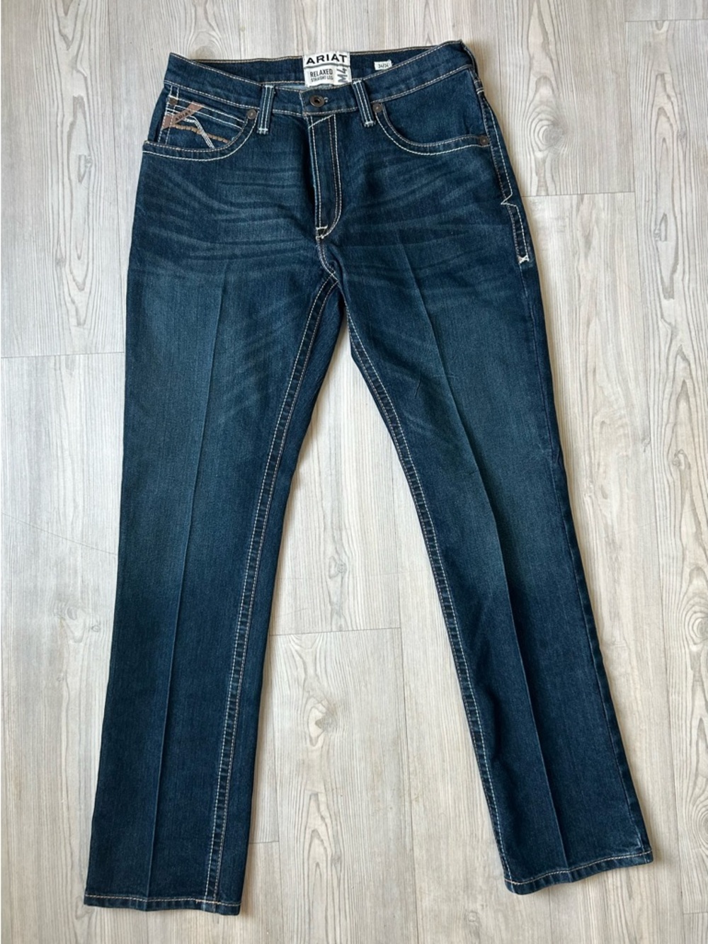 Ariat Dark Indigo Relaxed Straight Leg Jeans